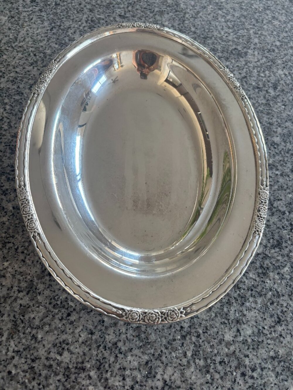 Vintage Silver Oval Dish